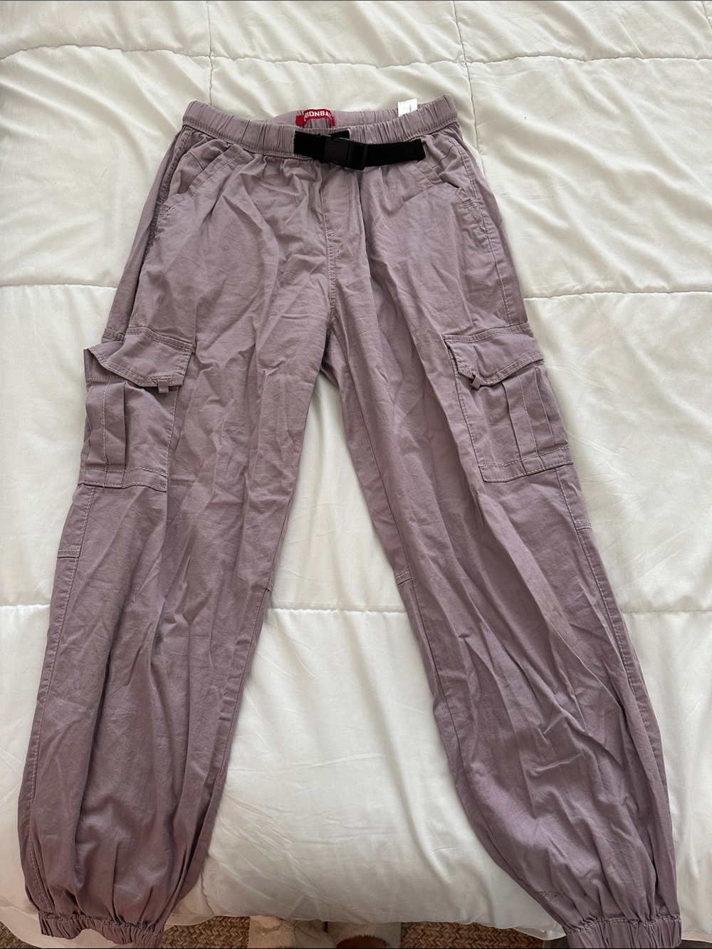 UNIONBAY Lavender Cargo Jogger Pants with Belt
